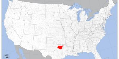 डलास संयुक्त राज्य अमेरिका के मानचित्र