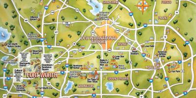 DFW शहर के नक्शे