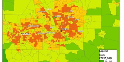नक्शे के डलास metroplex