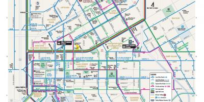 डलास बस मार्गों के नक्शे